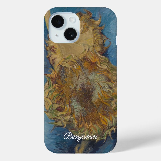 Van Gogh Two Sunflowers Original Art Masterpiece  Case-Mate iPhone Case (Back)