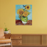 Van Gogh Two Sunflowers Original Art Masterpiece 