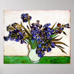 Van Gogh Vase of Irises Poster