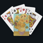 Van Gogh - Vase with 12 Sunflowers Playing Cards<br><div class="desc">Vase with Twelve Sunflowers / Vase avec douze tournesols - Vincent Van Gogh,  January 1889 - Sunflowers 1889 repetition of third version (F455)</div>