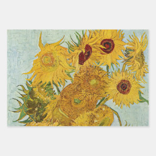Van Gogh - Vase with 12 Sunflowers Wrapping Paper Sheet