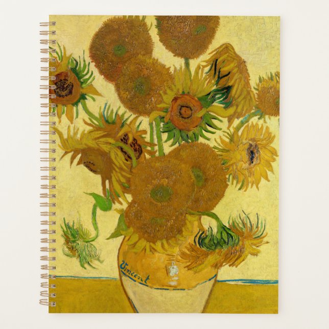 Van Gogh - Vase with 15 Sunflowers Planner (Front)