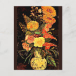 Van Gogh - Vase with Asters, Salvia, Other Flowers Postcard<br><div class="desc">Vase with Asters,  Salvia and Other Flowers,  famous painting by Vincent van Gogh</div>