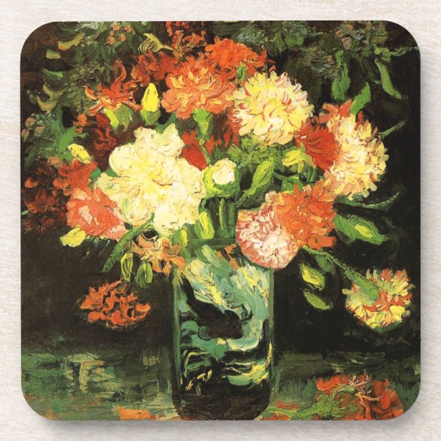 Van Gogh Vase with Carnations Coasters (Front)