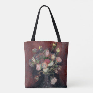 van Gogh Vase with Chinese Asters and Gladioli Tote Bag
