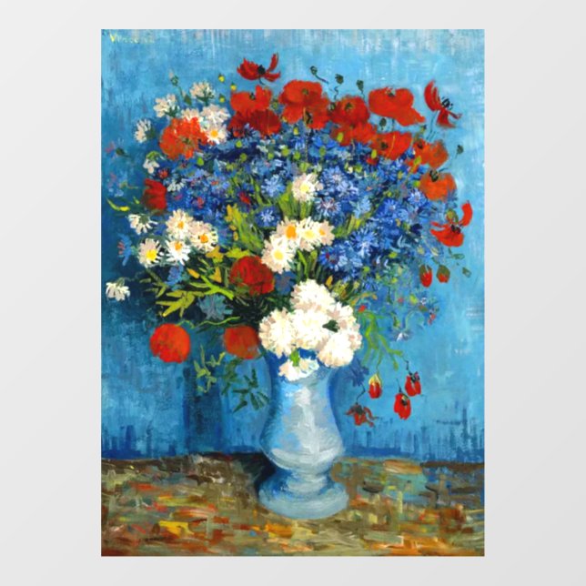 Van Gogh Vase with Cornflowers and Poppies (Sheet)
