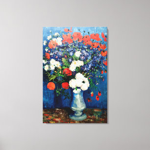 Van Gogh - Vase with Cornflowers and Poppies Canvas Print