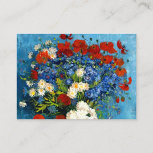 Van Gogh Vase with Cornflowers and Poppies Enclosure Card