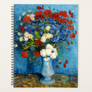 Van Gogh Vase with Cornflowers and Poppies Planner
