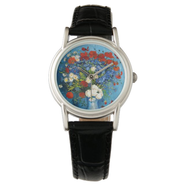 Van Gogh Vase with Cornflowers and Poppies Watch (Front)