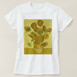 Van Gogh Vase with Fifteen Sunflowers GalleryHD T-Shirt<br><div class="desc">Vincent van Gogh. Vase with Fifteen Sunflowers. c. 1888. Oil on canvas. Fine art original masterpiece painting by famous Dutch Post-Impressionist artist Vincent van Gogh.</div>