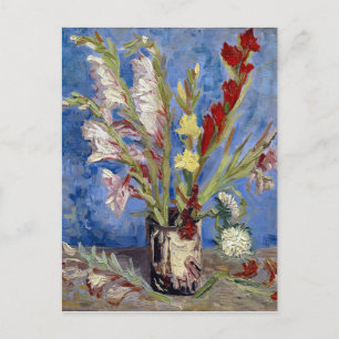 Van Gogh. Vase with Gladioli and China Asters. Postcard