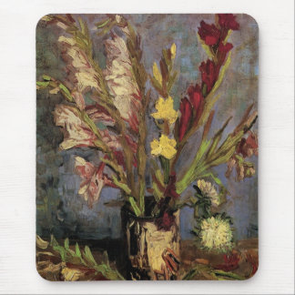 Van Gogh Vase with Gladioli, Vintage Fine Art Mouse Pad