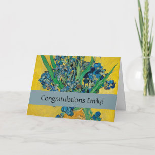 Van Gogh Vase with Irises Classic Impressionism Card
