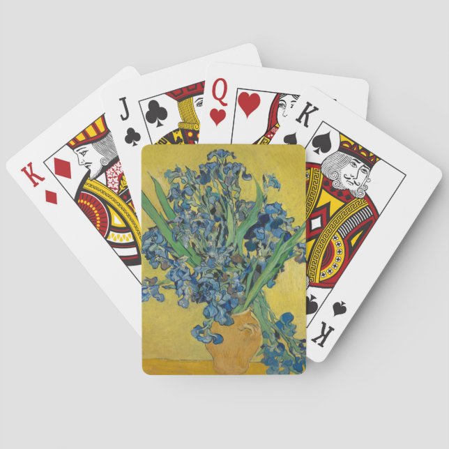 Van Gogh Vase with Irises Classic Impressionism Playing Cards (Back)
