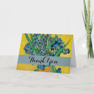Van Gogh Vase with Irises Classic Impressionism Thank You Card