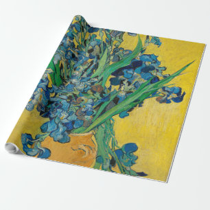 Van Gogh Vase with Irises Classic Impressionism Wrapping Paper