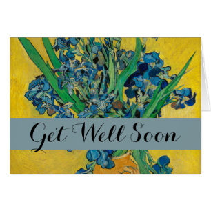 Van Gogh Vase with Irises on Yellow