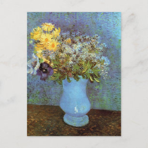 Van Gogh - Vase With Lilacs, Daisies And Anemones Postcard