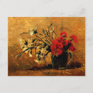Van Gogh - Vase with Red and White Carnations Postcard