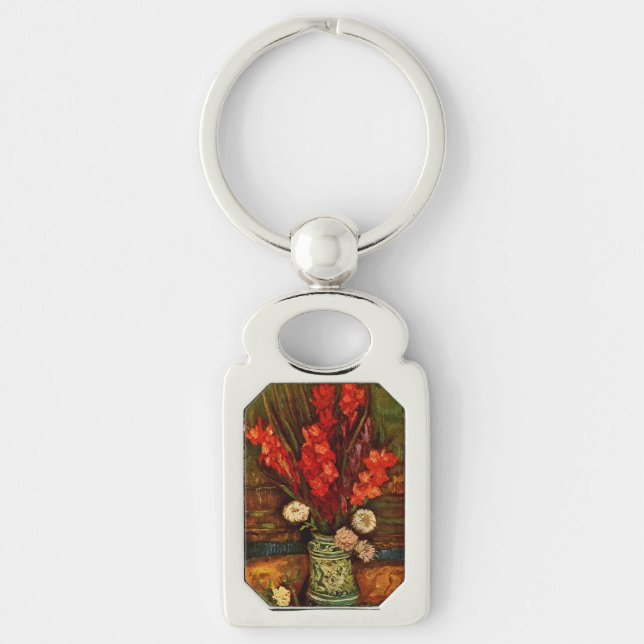 Van Gogh - Vase with Red Gladiolas, Key Ring (Front)