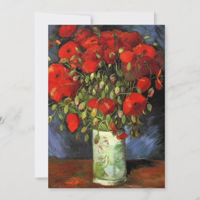 Van Gogh - Vase with Red Poppies Card (Front)