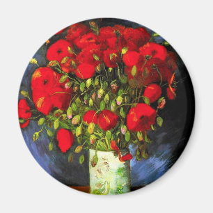 Van Gogh Vase With Red Poppies Magnet