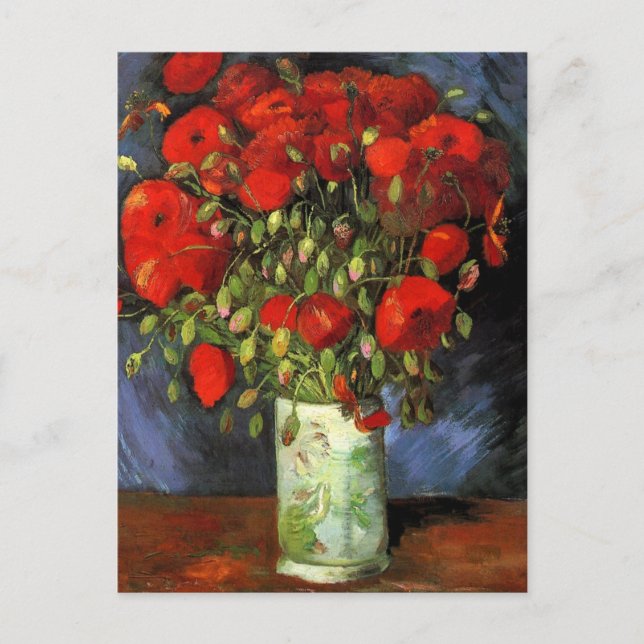 Van Gogh - Vase with Red Poppies Postcard (Front)