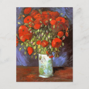 Van Gogh: Vase with Red Poppies Postcard