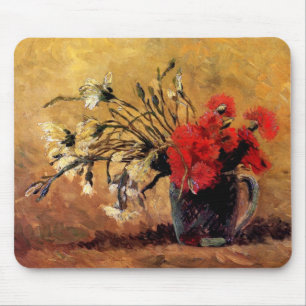 Van Gogh - Vase With Red & White Carnations Mouse Pad