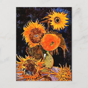 Van Gogh - Vase with Six Sunflowers Postcard