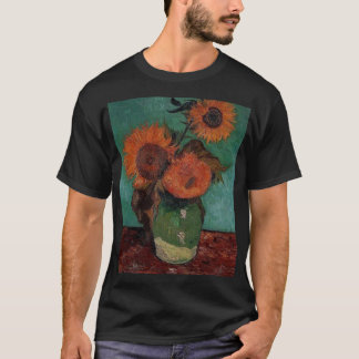 van gogh vase with three sunflowers T-Shirt