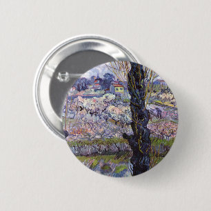 Van Gogh View Arles Flowering Garden 6 Cm Round Badge