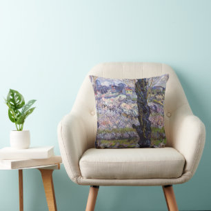 Van Gogh View Arles Flowering Garden Cushion