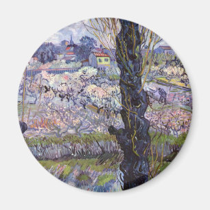 Van Gogh View Arles Flowering Garden Magnet