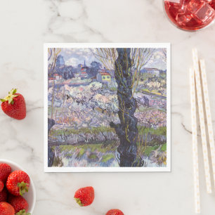 Van Gogh View Arles Flowering Garden Napkin