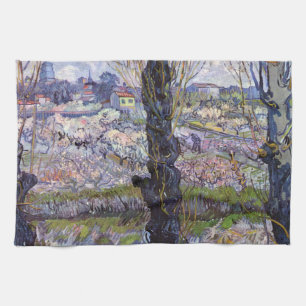 Van Gogh View Arles Flowering Garden Tea Towel