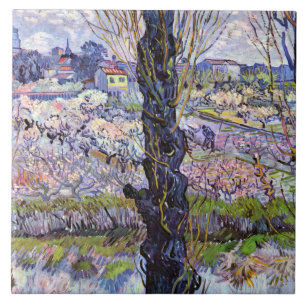 Van Gogh - View of Arles, Flowering Orchards Ceramic Tile