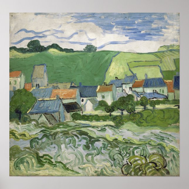 Van Gogh - View Of Auvers Poster (Front)