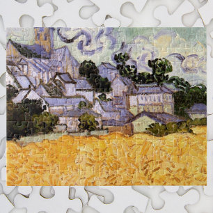 Van Gogh View of Auvers with Church, Fine Art Jigsaw Puzzle