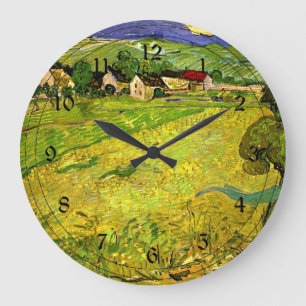 Van Gogh - View of Vessenots near Auvers Large Clock