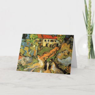 Van Gogh Village Street and Steps Auvers, Figures Card