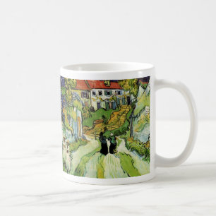 Van Gogh Village Street and Steps Auvers, Figures Coffee Mug