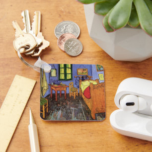 Van Gogh Vincent's Bedroom in Arles, Fine Art Key Ring