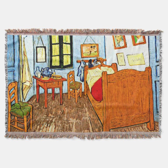 Van Gogh - Vincent's Bedroom in Arles Throw Blanket (Front)