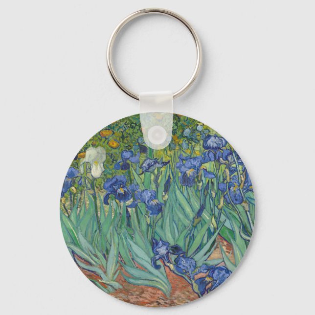 Van Gogh Vintage Irises      Key Ring (Front)