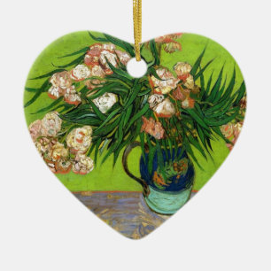 Van Gogh Vintage Painting Blossoms Flowers Vines Ceramic Tree Decoration