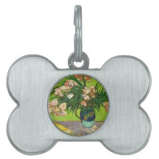 Van Gogh Vintage Painting Blossoms Flowers Vines Pet Tag