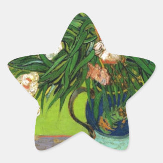 Van Gogh Vintage Painting Blossoms Flowers Vines Star Sticker