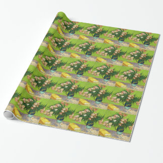 Van Gogh Vintage Painting Blossoms Flowers Vines Wrapping Paper